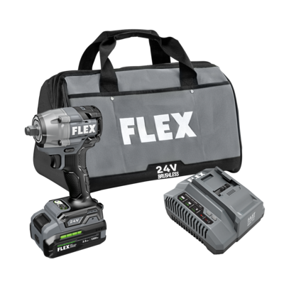 Flex Tools 1/2" Compact Impact Wrench Stacked Lithium Kit FX1431-1F