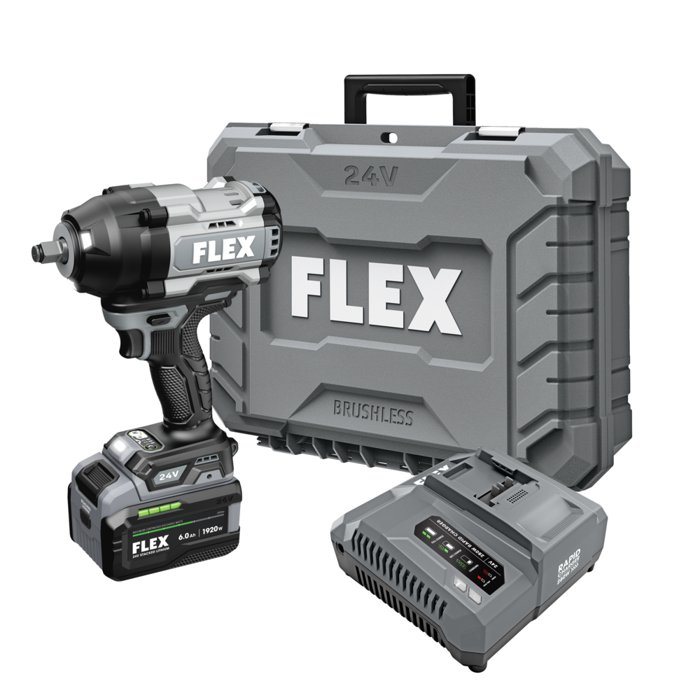 Flex Tools 1/2" High Torque Impact Wrench Stacked-Lithium Kit FX1472-1H