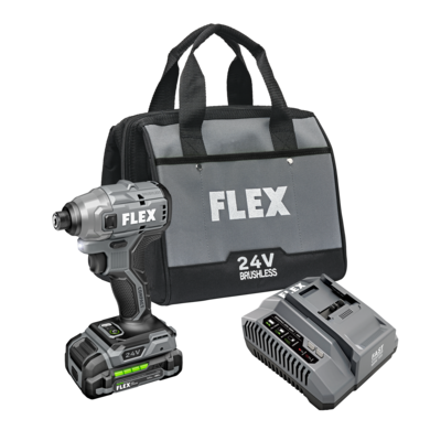 Flex Tools 1-4 Hex Compact Impact Driver Kit FX1331-1A