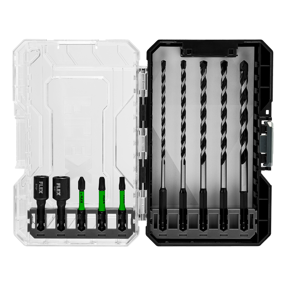 Flex Tools 10-Piece Carbide-Tipped Multi-Construction Drill & Drive Bit Set FAM10601-10