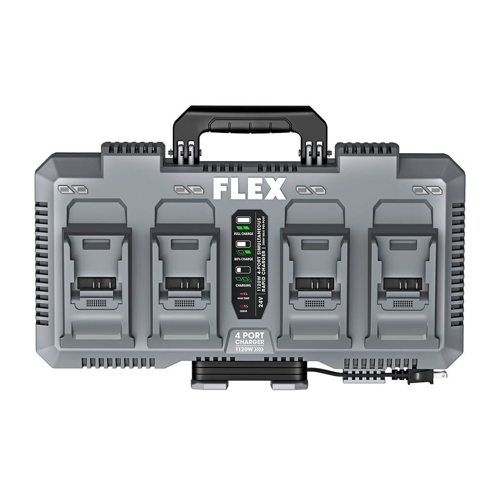 Flex Tools 1120W 4-Port Simultaneous Rapid Charger FX0451-Z