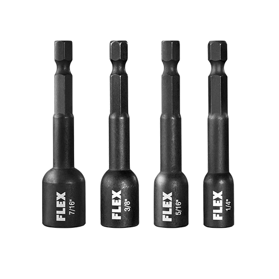 Flex Tools 2-9/16" 4-Piece Impact Magnetic Nut Driver Set FAM10301-4