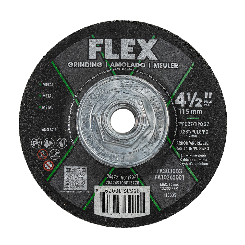 Flex Tools 4-1-2 Hub Grinding Disc FA303003