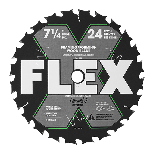 Flex Tools 7-1/4" 24T Carbide Circular Saw Blade FA201001