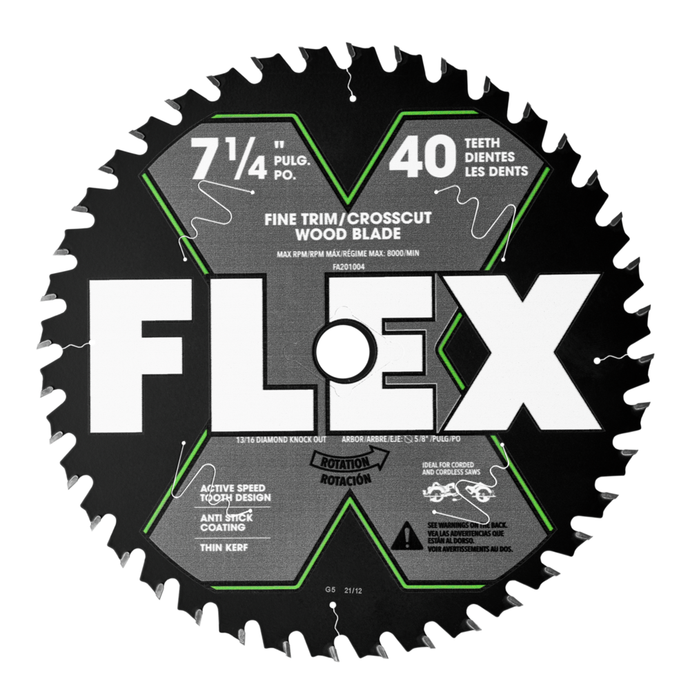 Flex Tools 7-1-4 40T Fine Trim-Crosscut Wood Blade 10-Pack FA201004-10B