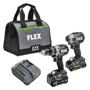 Flex Tools Hammer Drill and Quick Eject Impact Driver Combo Kit FXM202-2B