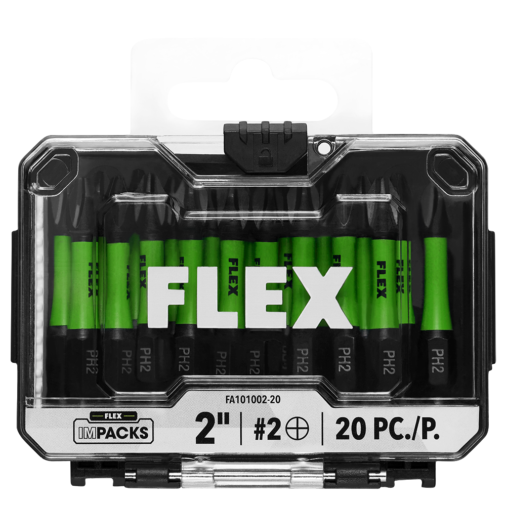 Flex Tools IMPACKS 20-Piece 2 PH2 Impact Driver Bit Set FA101002-20