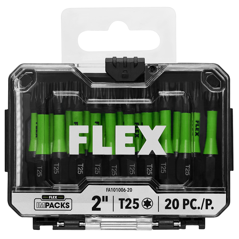 Flex Tools IMPACKS 20-Piece 2 T25 Impact Driver Bit Set FA101006-20