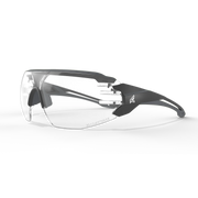 Edge Eyewear Taven - Black Frame with Gray TPR?/ Vapor Shield Clear Lenses TV121VS