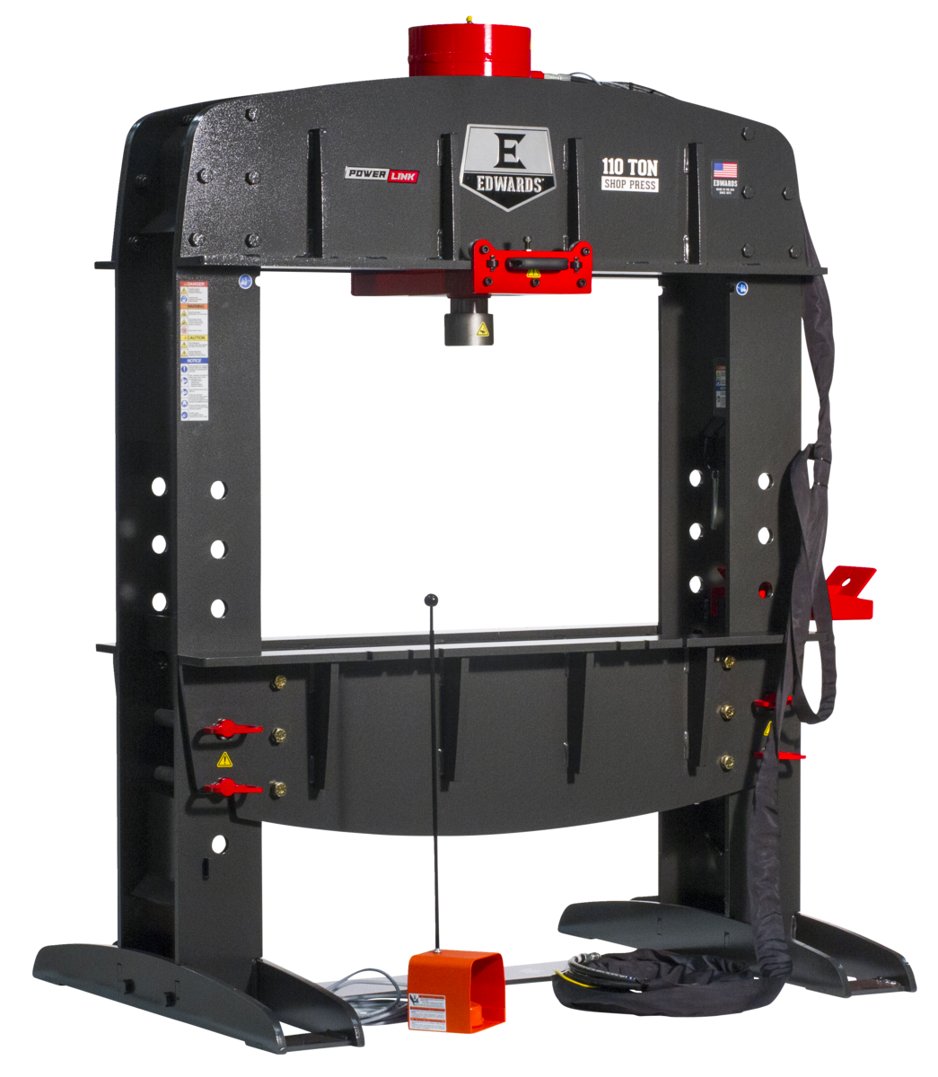 Edwards Ironworkers 110 Ton Shop Press and Portable Power Unit 1 Phase, 230 Volt HAT9010