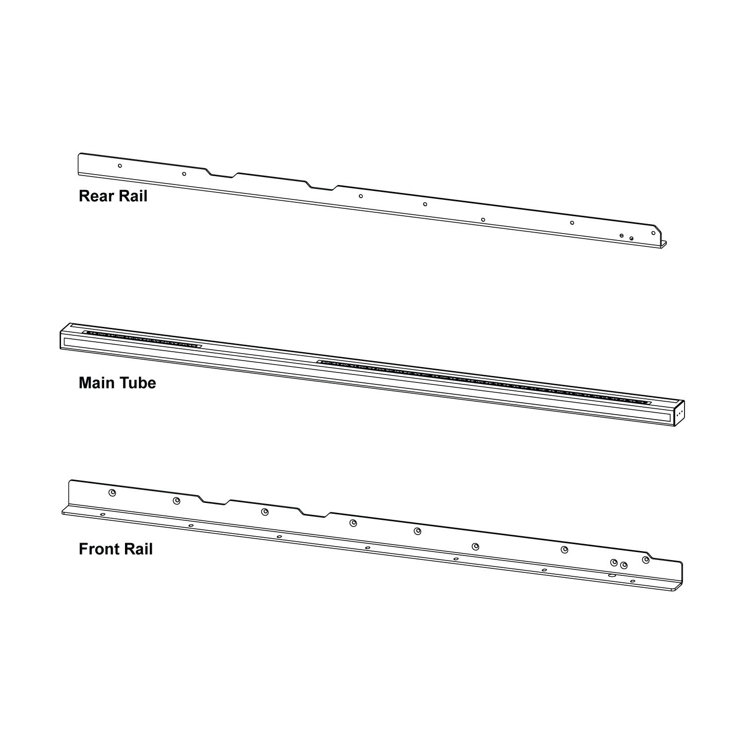 SawStop Industrial T-Glide 36" Rails Assembly TGI2-R36A