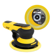 Mirka PROS 650NV 6 in pneumatic random orbital sander with grip and PSA pad 5 mm orbit