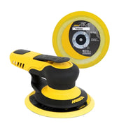 Mirka PROS 680NV 6 in pneumatic random orbital sander with grip and PSA pad 8 mm orbit