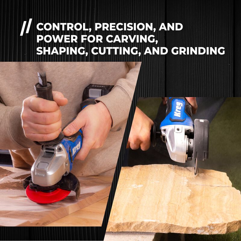 Kreg 20V Ionic Drive 4-1/2"-5" Angle Grinder KPTAG450B