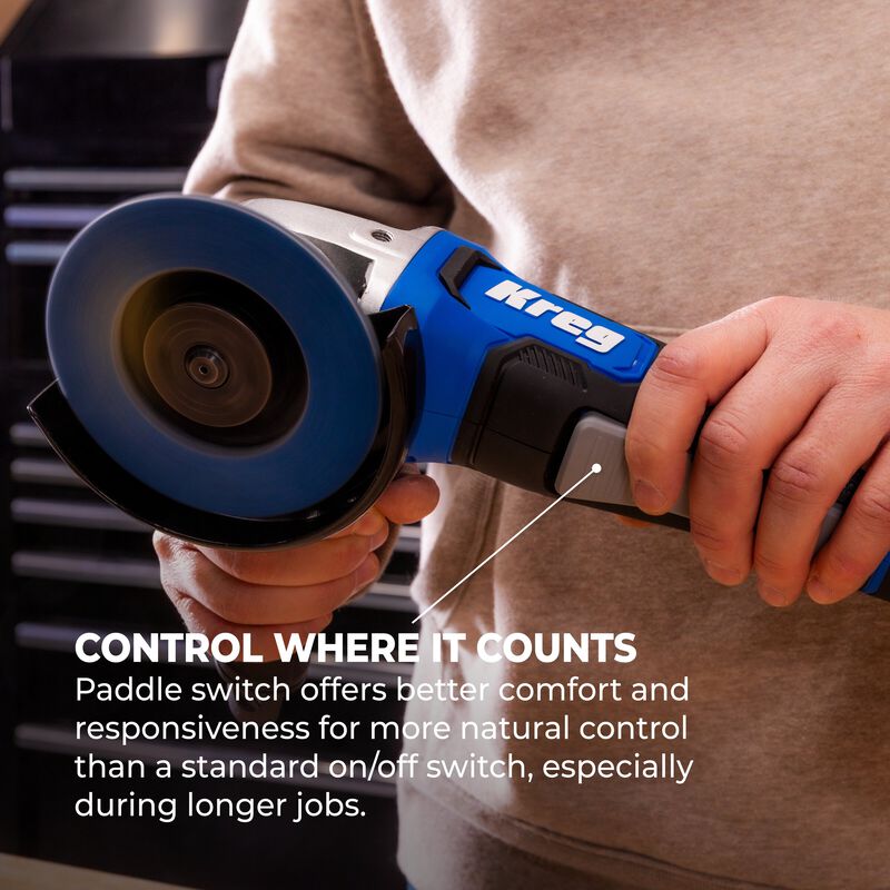 Kreg 20V Ionic Drive 4-1/2"-5" Angle Grinder KPTAG450B