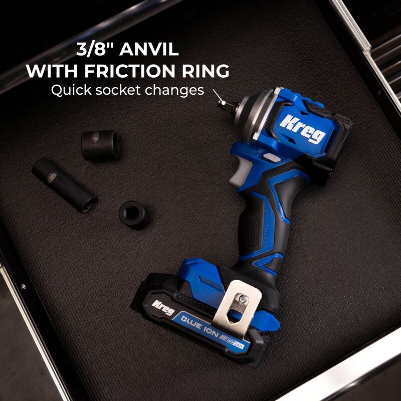 Kreg 20V Ionic Drive 3/8" Compact Impact Wrench KPTCWR375B