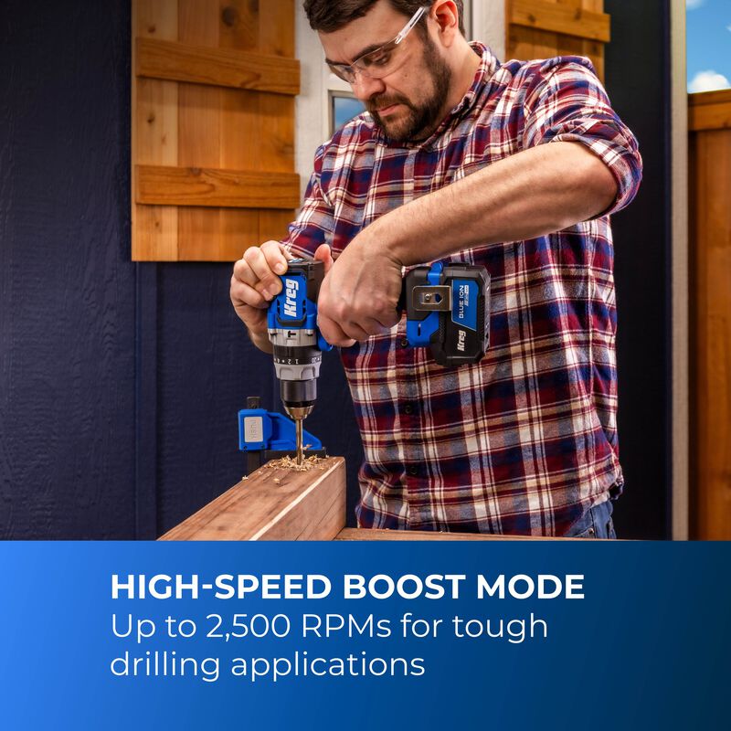 Kreg 20V Ionic Drive 1/2" High Speed Hammer Drill KPTHD050B