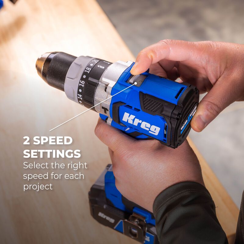 Kreg 20V Ionic Drive 1/2" High Speed Hammer Drill KPTHD050B