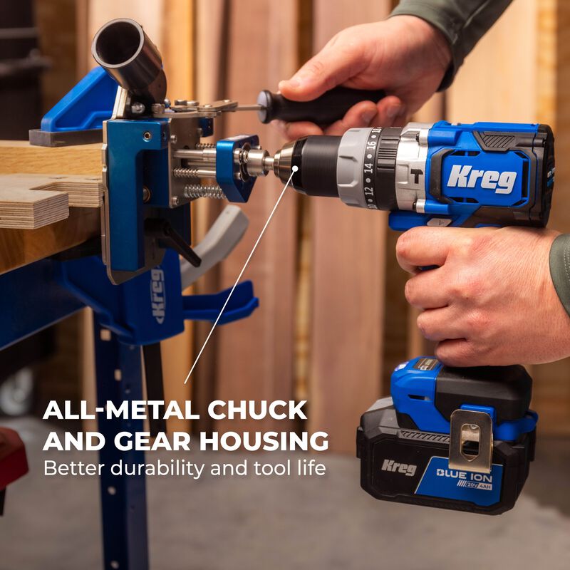 Kreg 20V Ionic Drive 1/2" High Speed Hammer Drill KPTHD050B