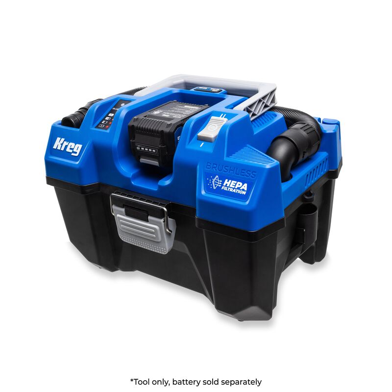 Kreg 20V Ionic Drive 2.6 Gal HEPA Wet/Dry Vacuum (Bare Tool) KPTWDV026B