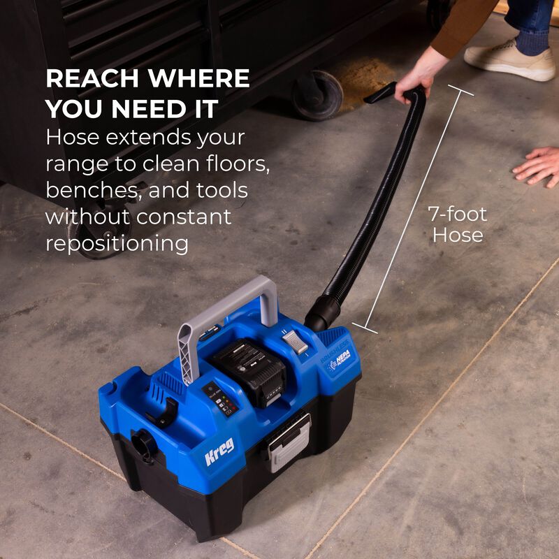 Kreg 20V Ionic Drive 2.6 Gal HEPA Wet/Dry Vacuum (Bare Tool) KPTWDV026B