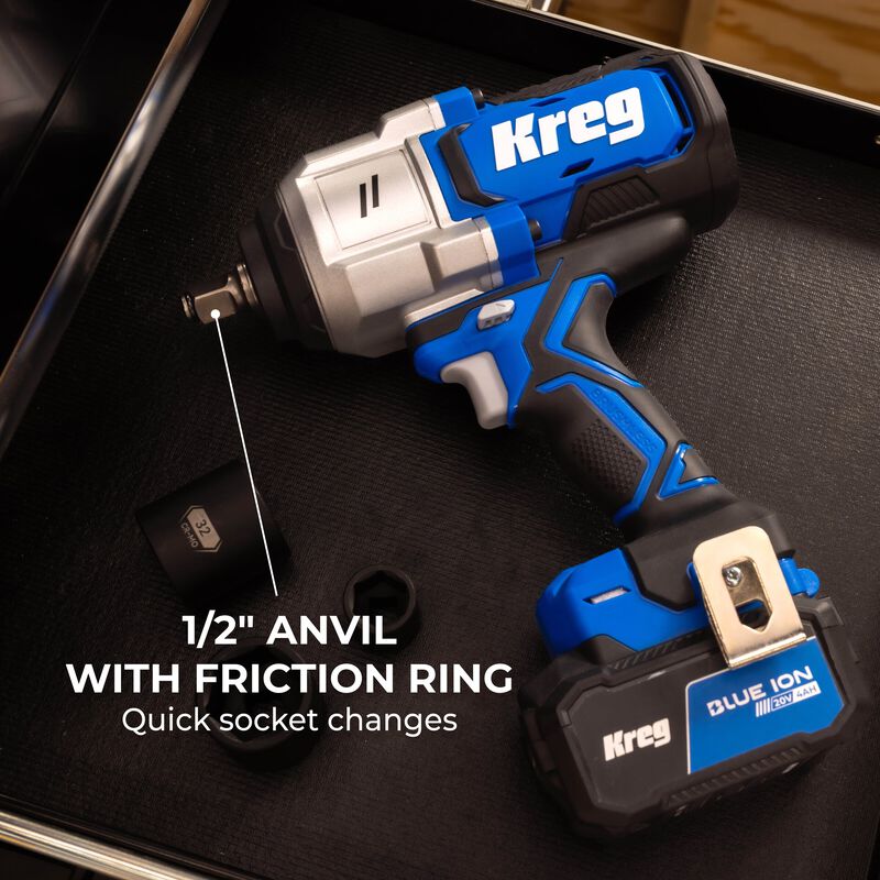 Kreg 20V Ionic Drive High Torque 1/2" Impact Wrench KPTWR050B