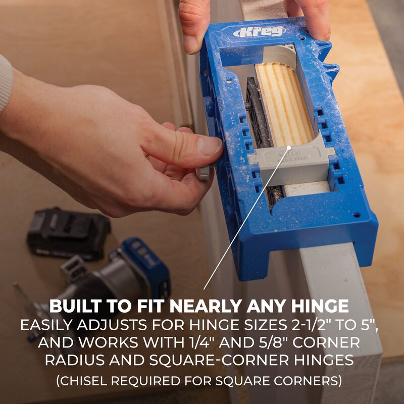Kreg Door Hinge Routing Jig, For 2-1/2 in. to 5 in. Hinges KRTHJ100