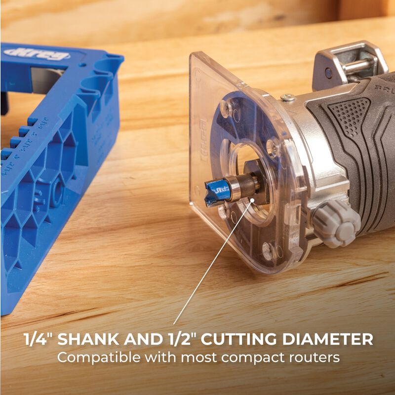 Kreg 1/2 in. Flush Trim Router Bit, 1/4 in. Shank KRTHJ150