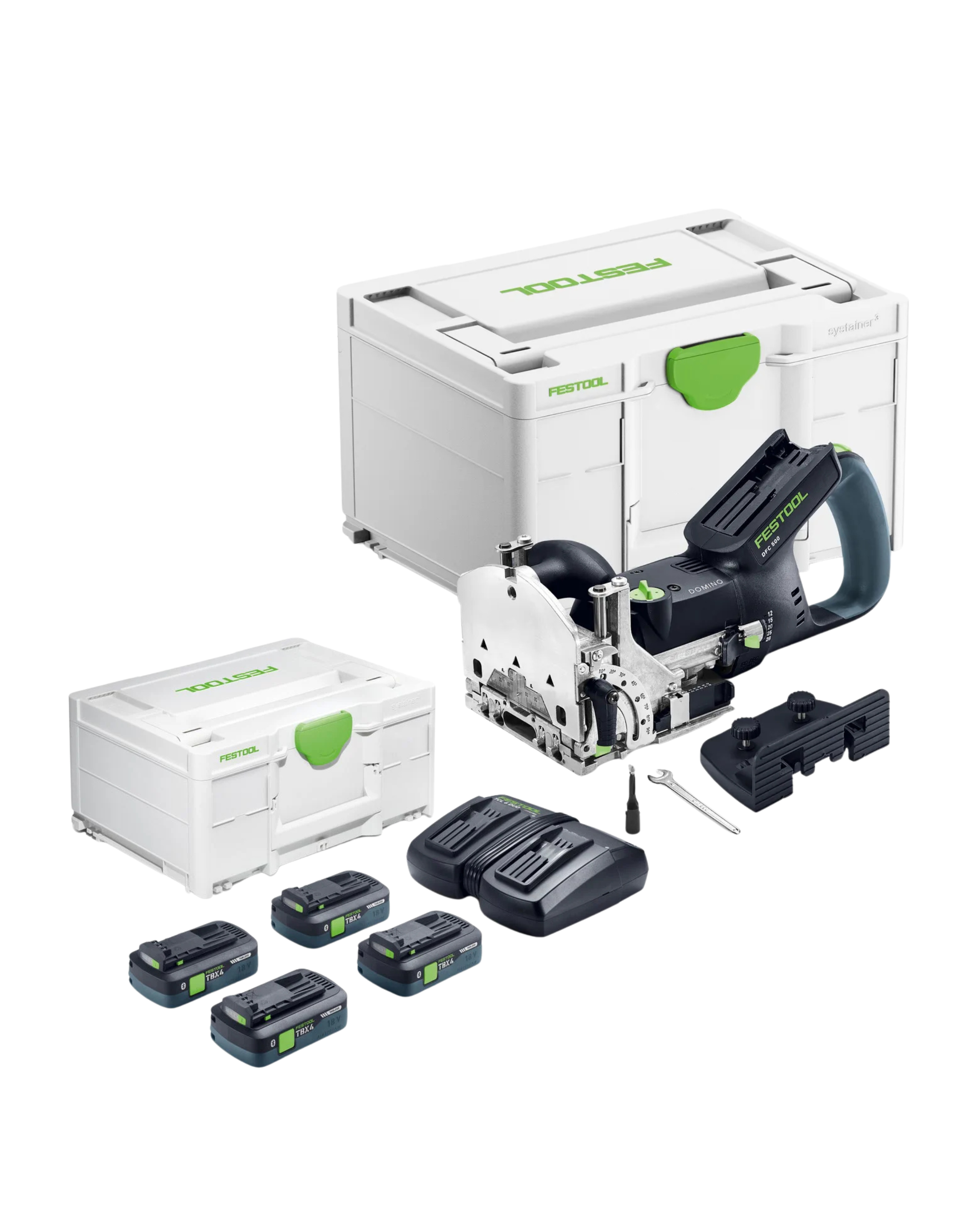 Festool DFC 500 18V Cordless DOMINO Joiner Starter Kit with TBX Tabless Battery Set