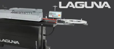 Laguva machine with digital display on a dark background
