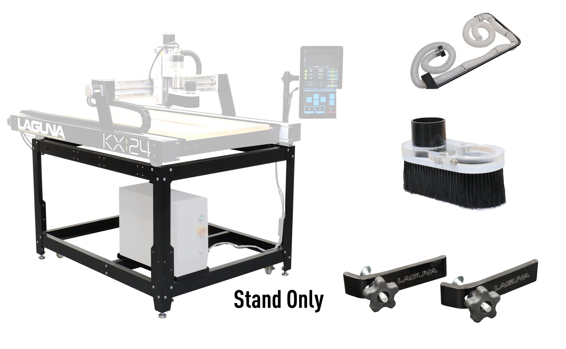 Laguna Tools KX|24 Accessories Bundle: Mobile Stand, Dust Kit, Dust Shoe, 2 Clamps, LED KX24B1