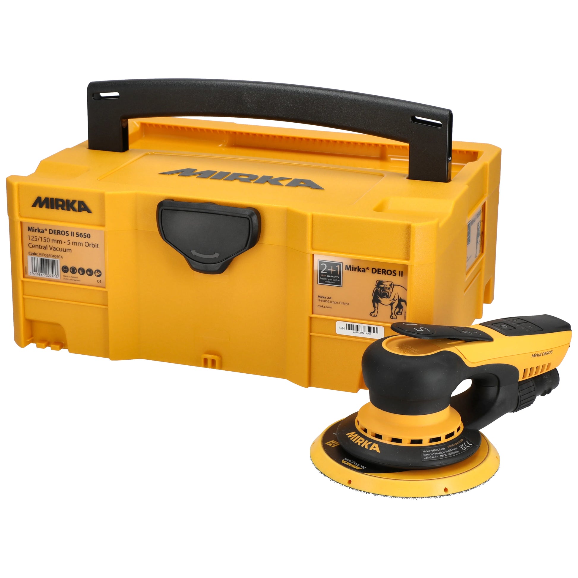 Mirka DEROS II 5"/6" Random Orbital Sander 5650X 5 mm with Case MID56508CAUS