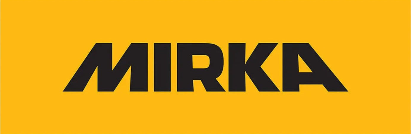 Mirka logo on a yellow background