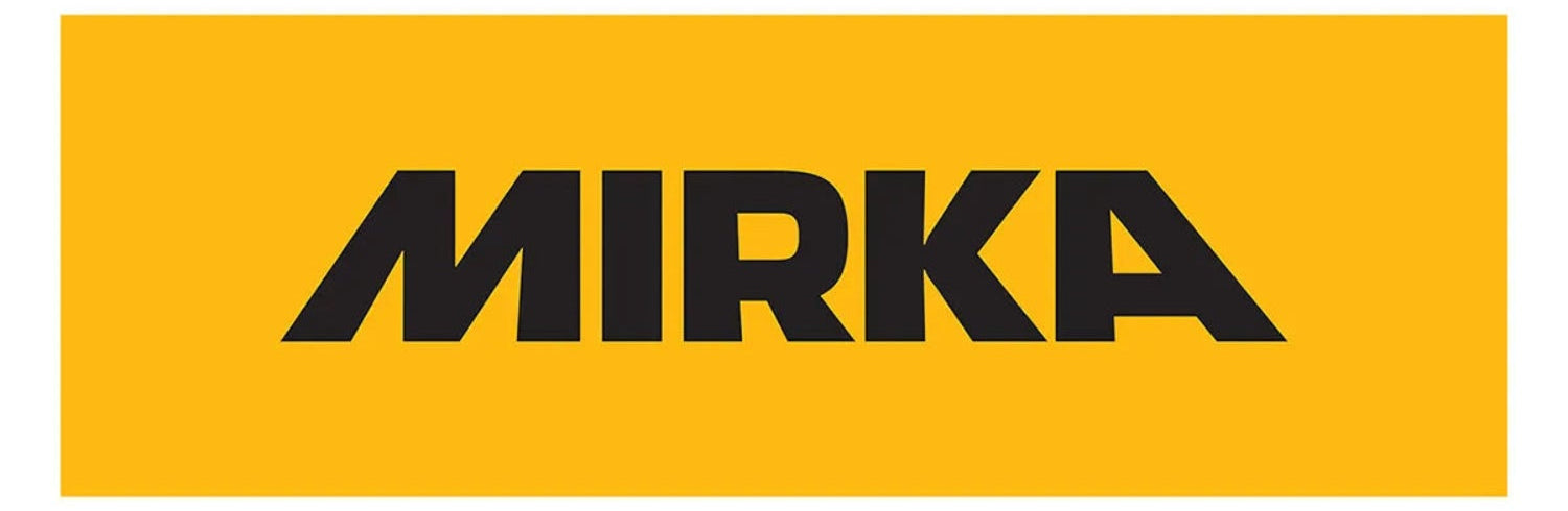 Mirka logo on a yellow background