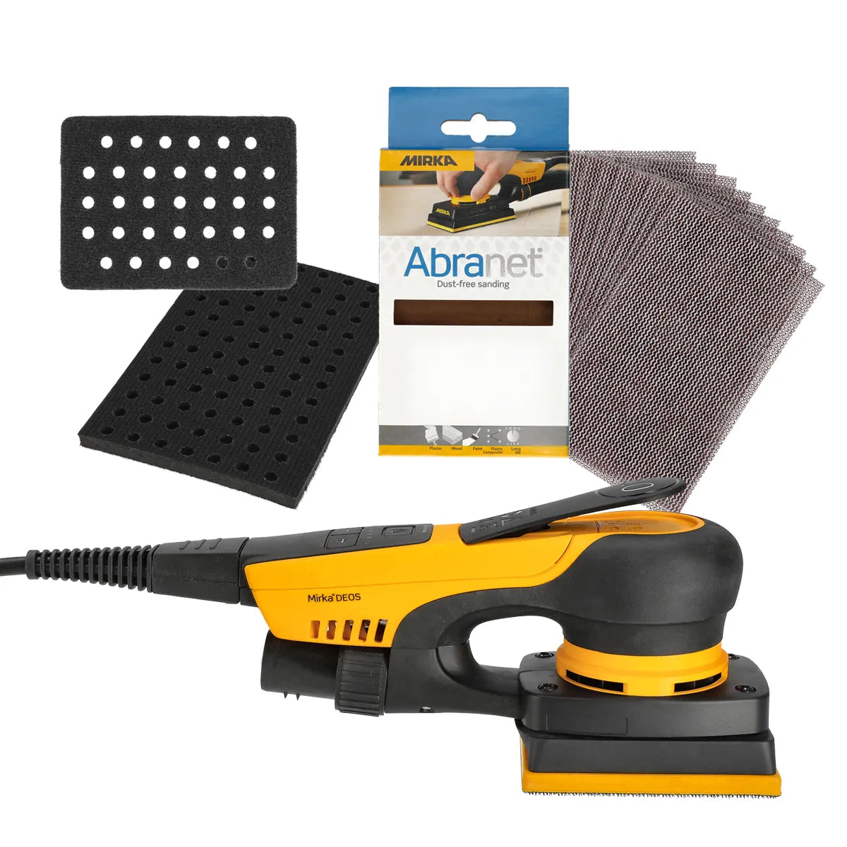 Mirka DEOS II 343X 3" x 4" Orbital Sander Precision Detail Bundle MUS-CTDEA