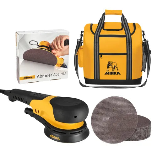 Mirka DEROS RS 600X 6" Heavy-Duty Rotary Sander Bundle with Abranet Ace HD Abrasives and Cooler Bag MUS-CTRSAAC