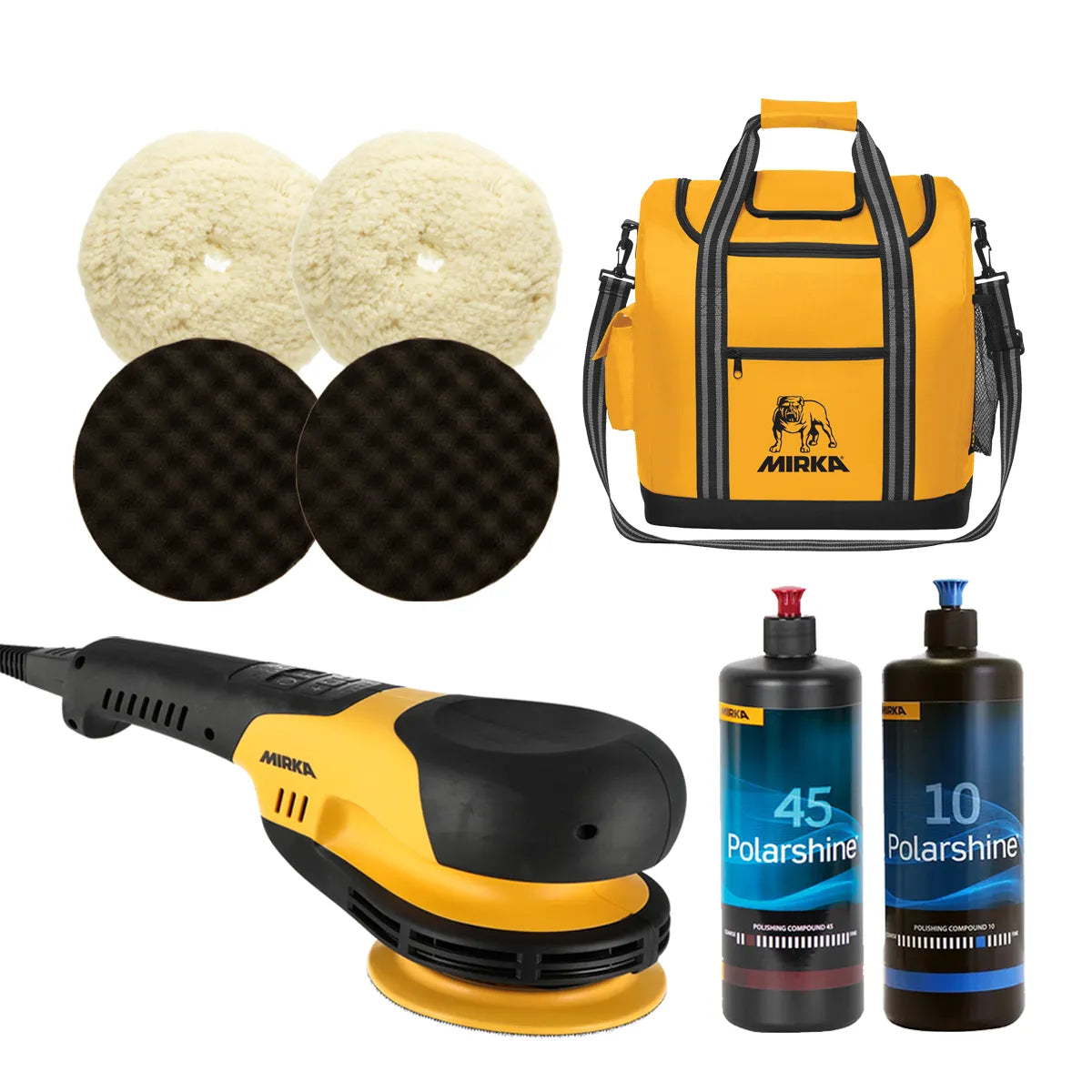Mirka POLAROS RP 600X 8" Rotary Polisher Marine Large Surface Promo Bundle MUS-M2RPKIT