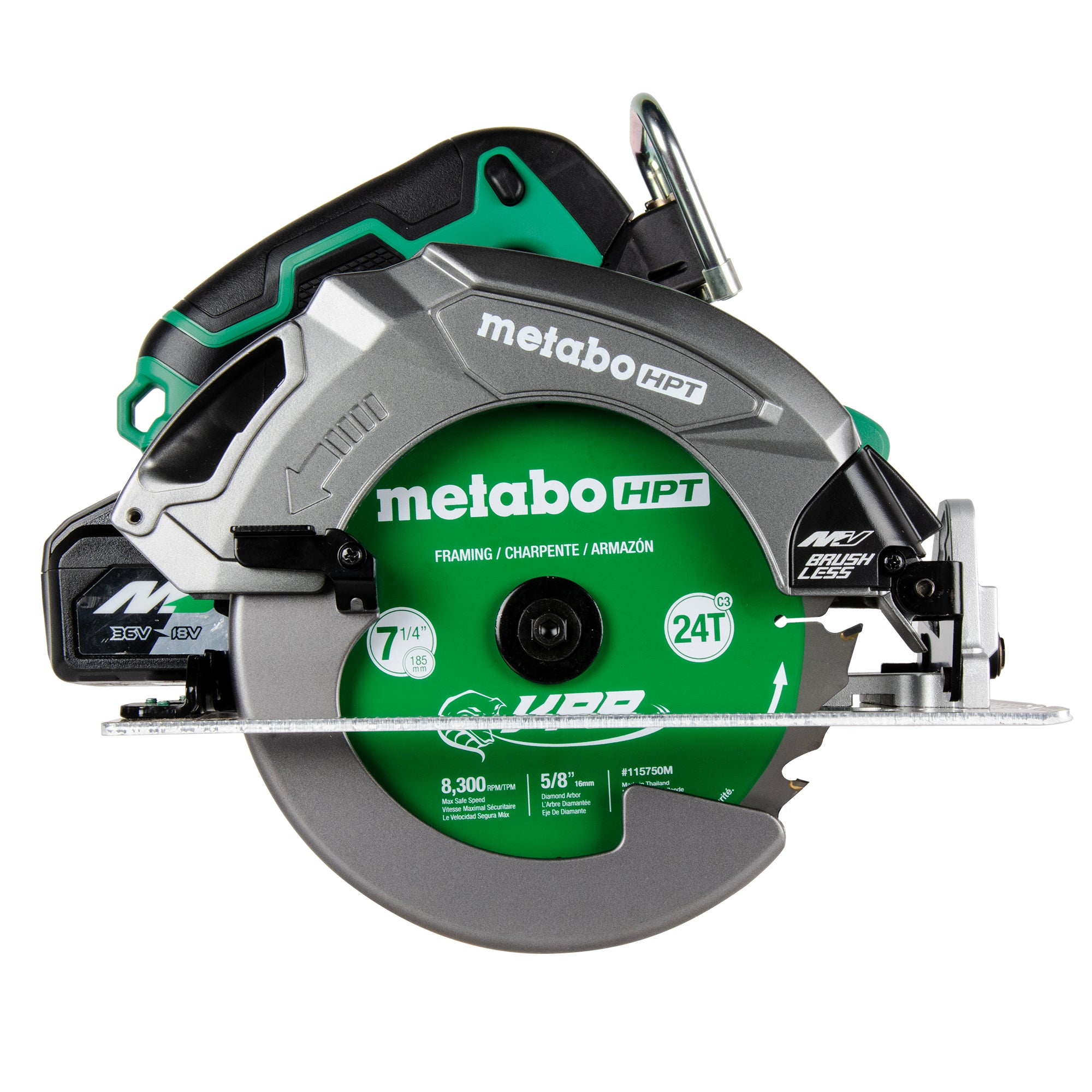 Metabo 36V MultiVolt The Stud 7-1-4 Circular Saw w- Torque Boost Tool Only C3607DBQ4M