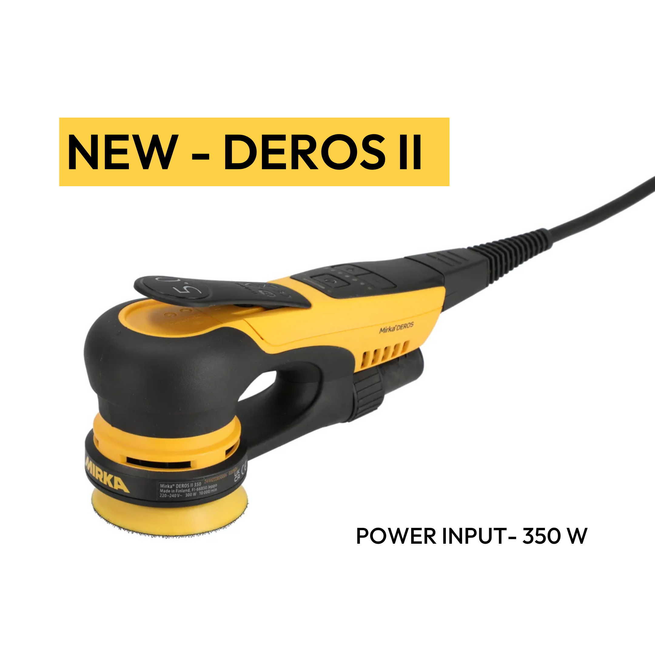 Mirka 3" Random Orbital Sander DEROS II 350X (5mm Orbit) MID3504044US