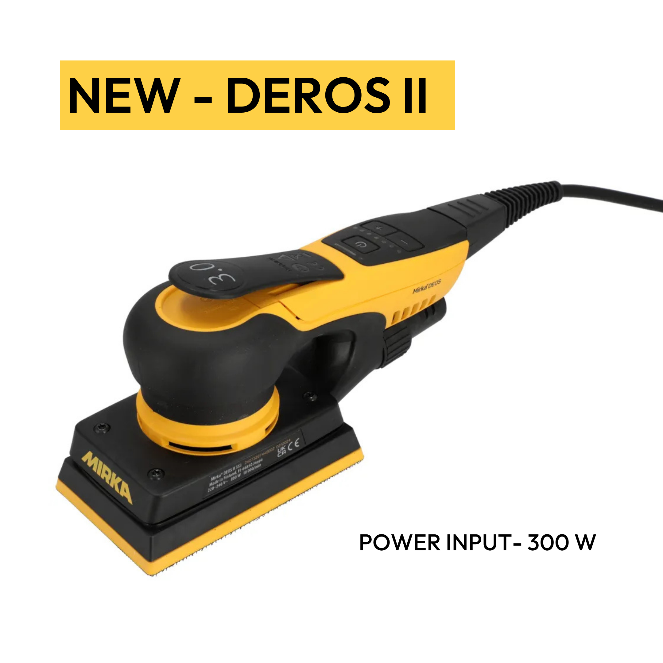 Mirka 3" x 5" Orbital Sander DEOS II 353X (3mm Orbit) MID3534044US