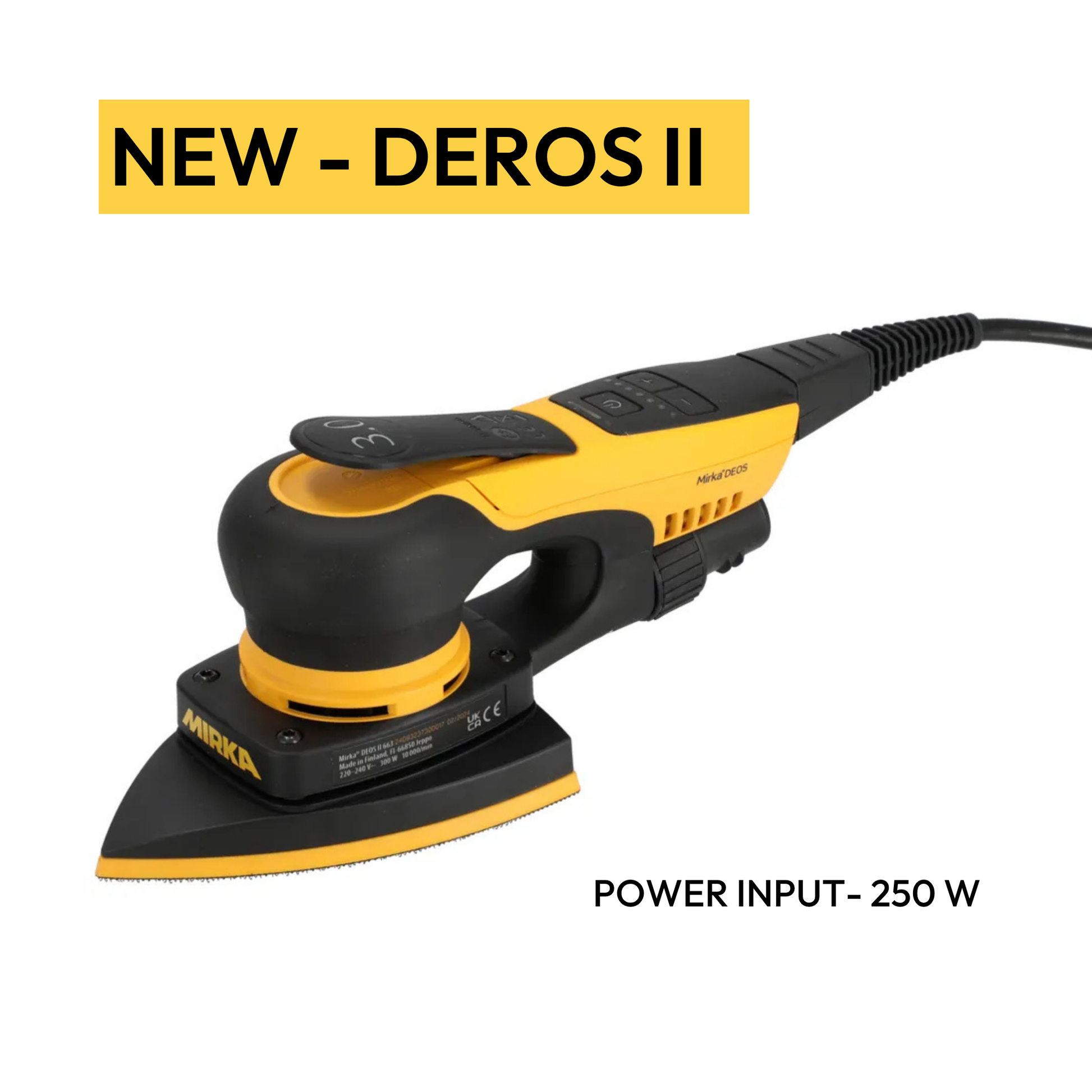 Mirka 4"x6"x6" Orbital Sander DEOS II Delta 663X (3mm Orbit) MID6634044US