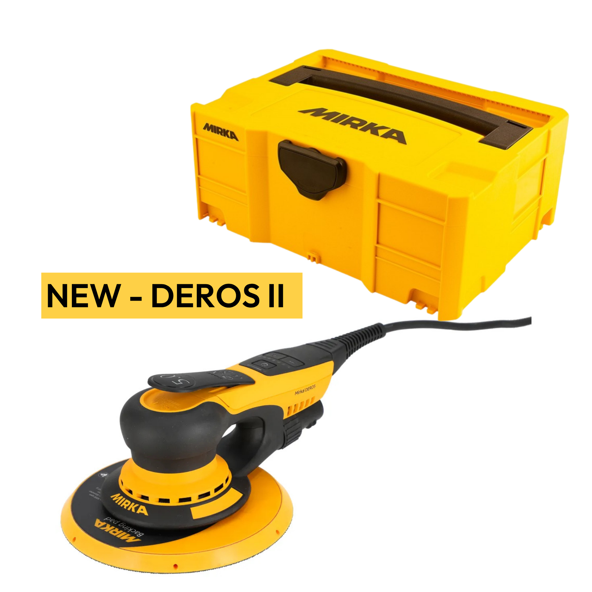 Mirka 7" Random Orbital Sander DEROS II 750X (5mm Orbit) with Case MID75040CAUS