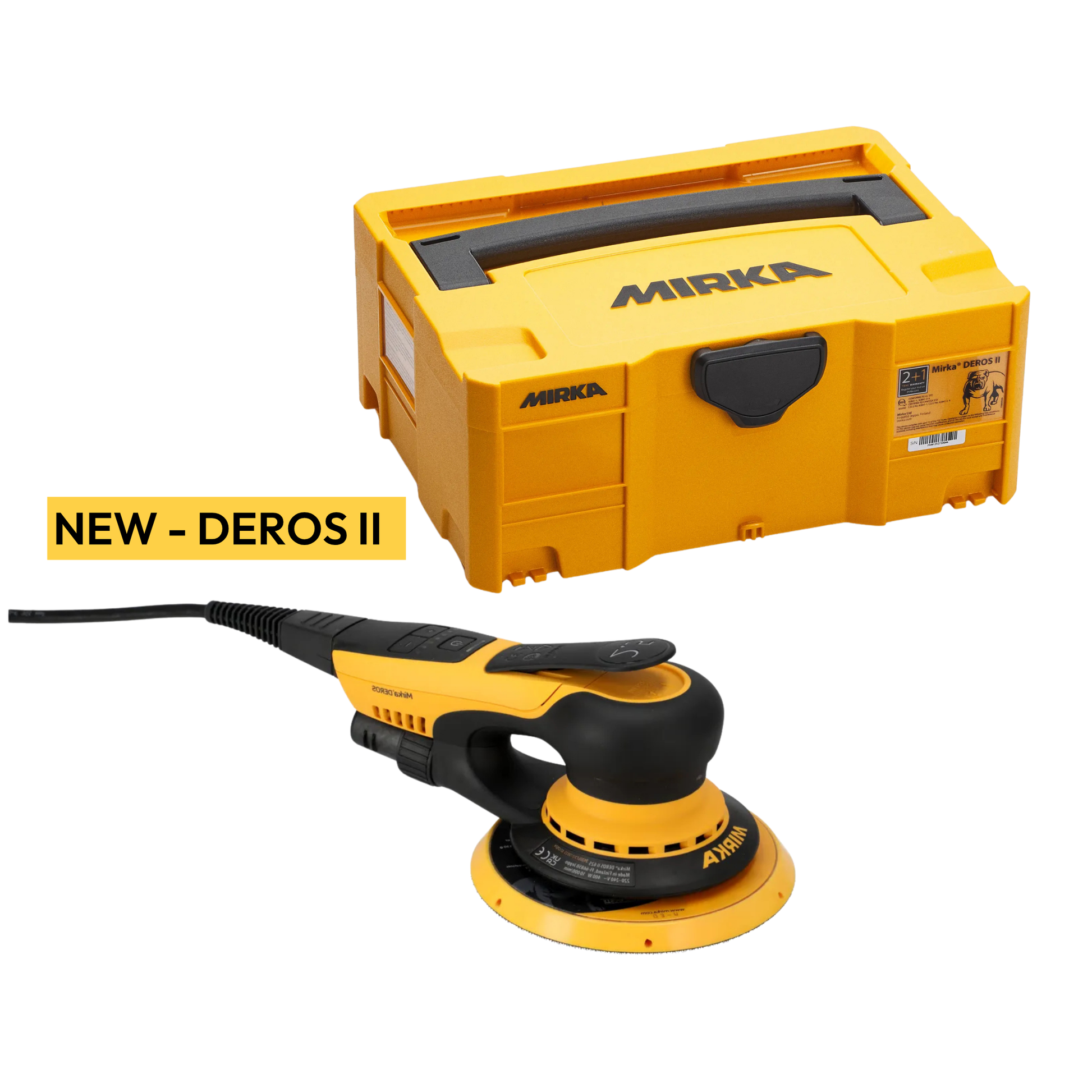 Mirka 6" Random Orbital Sander DEROS II 625X (2.5mm Orbit) with Case MID62540CAUS