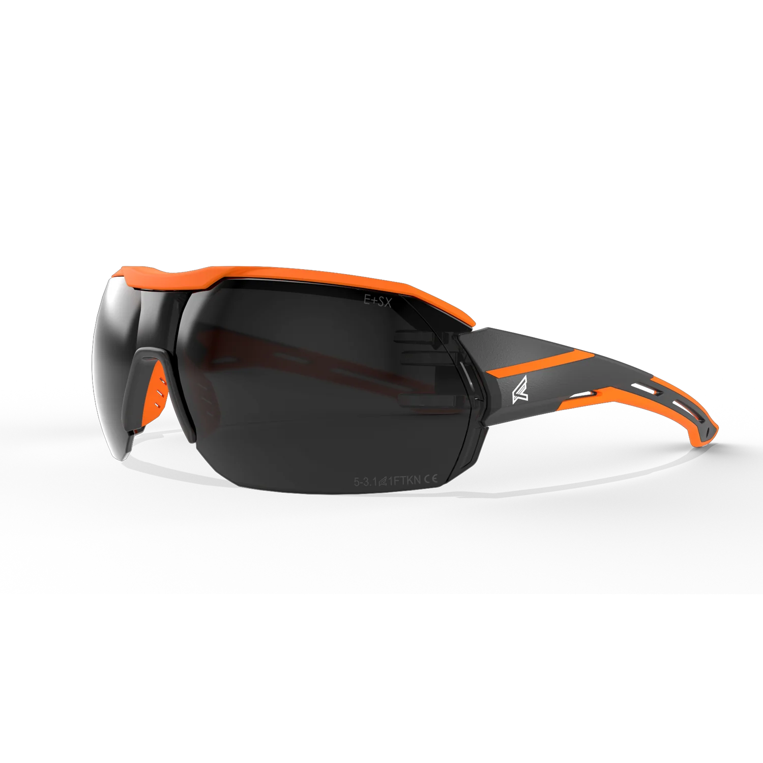 Edge Eyewear Kabru - Black frame with Vivid Orange TPR / Vapor Shield Smoke Lenses KB136VS
