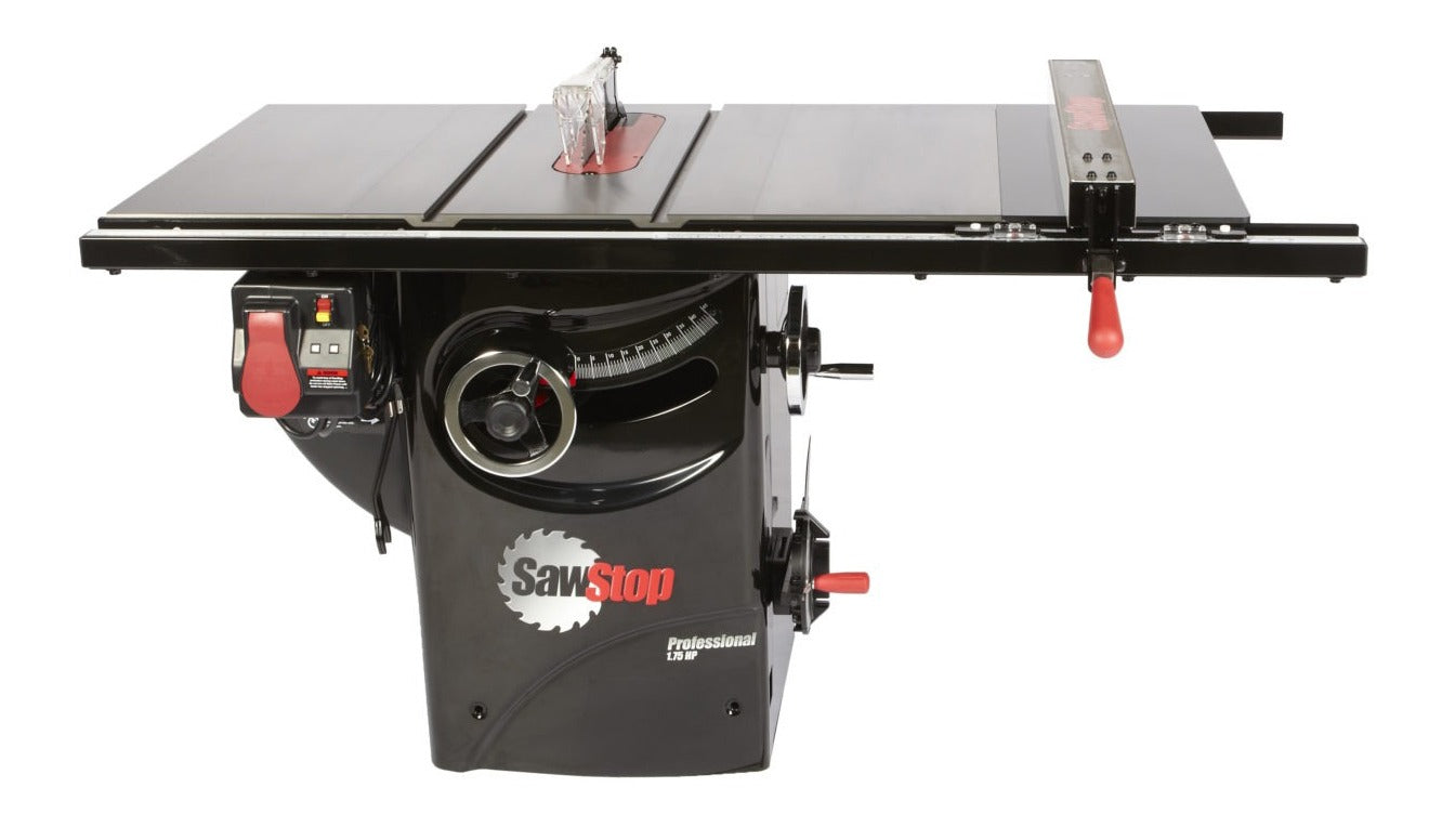 SawStop Professional Table Saw 1.75HP, 110V, w/ 30in Fence Assembly PCS175-PFA30