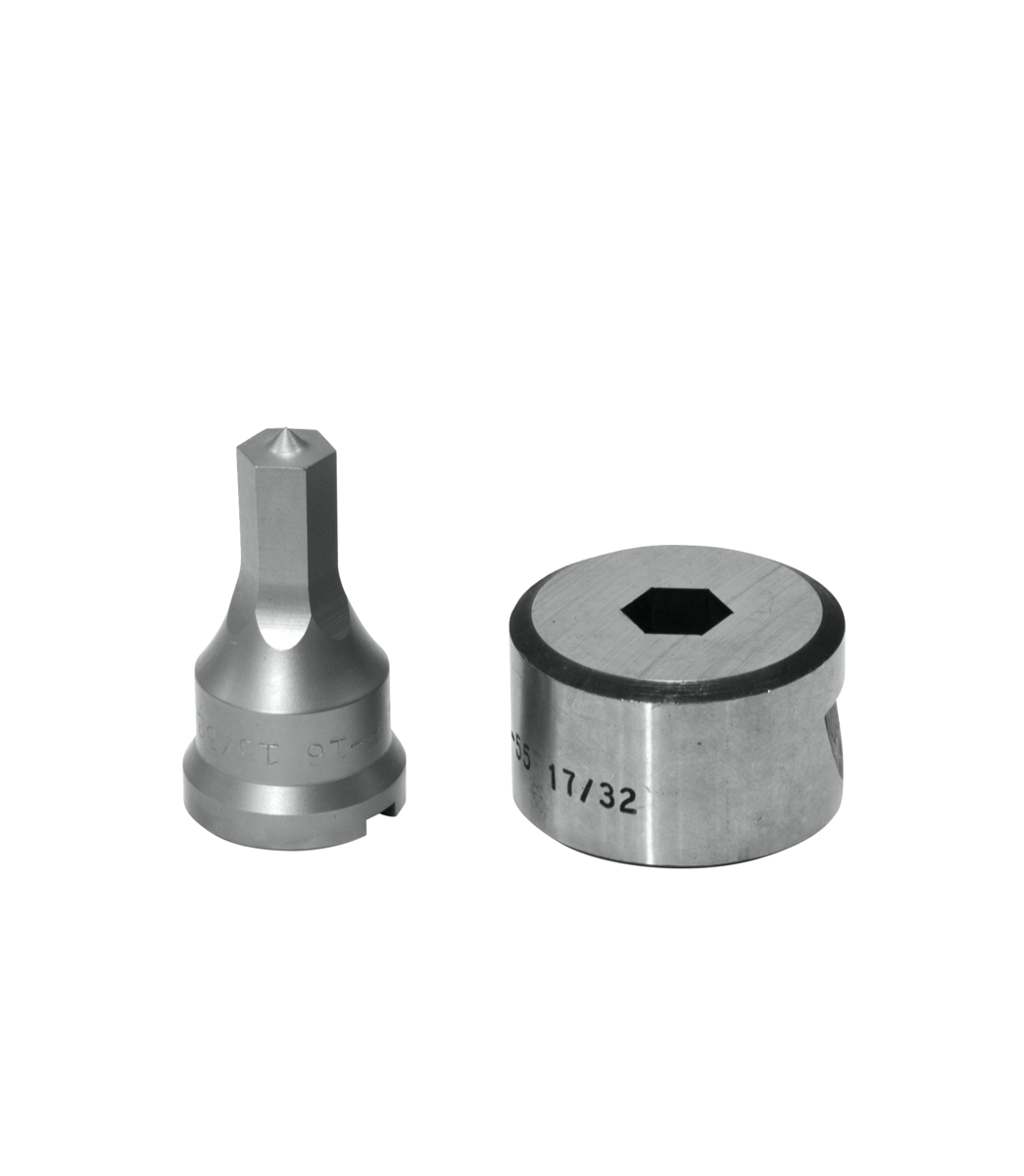 Edwards Ironworkers 11/16 in. Hex Punch & Die Set with Key-Way PDH11/16