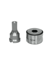 Edwards Ironworkers 19/32 in. Hex Punch & Die Set with Key-Way PDH19/32