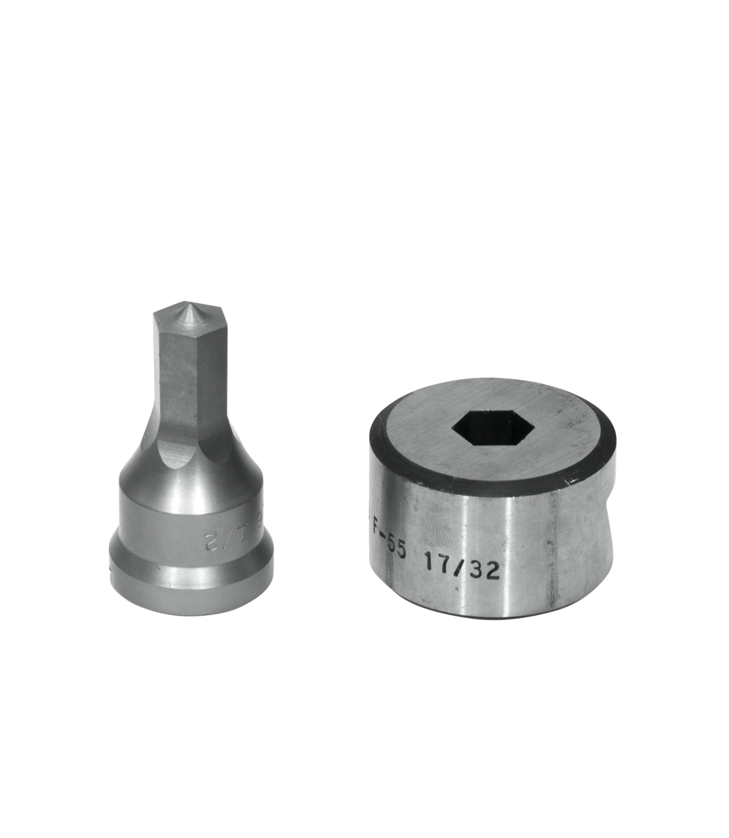 Edwards Ironworkers 1/2 in. Hex Punch & Die Set with Key-Way PDH1/2