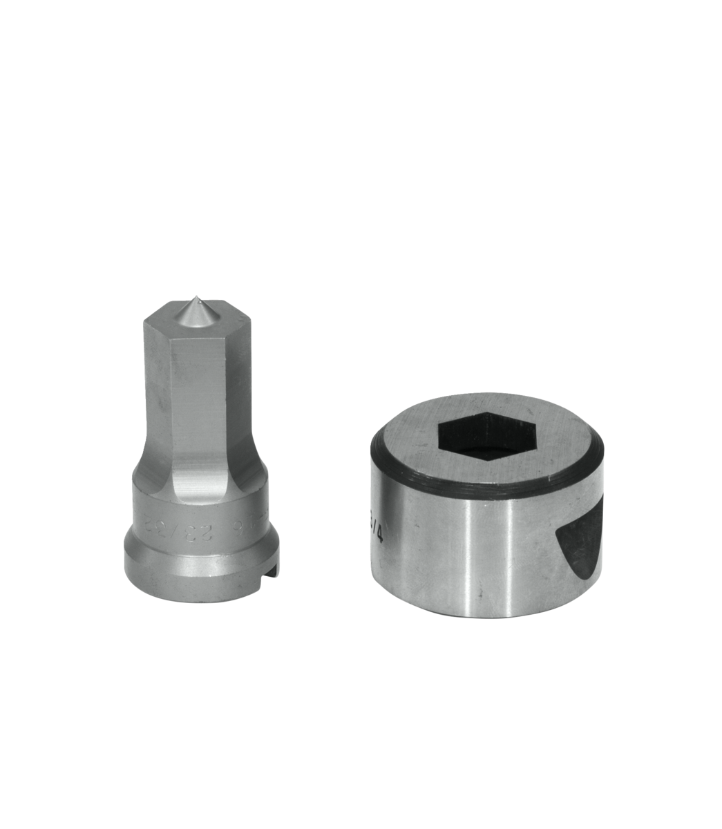 Edwards Ironworkers 23/32 in. Hex Punch & Die Set with Key-Way PDH23/32