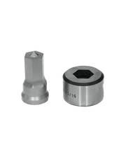 Edwards Ironworkers 25/32 in. Hex Punch & Die Set with Key-Way PDH25/32